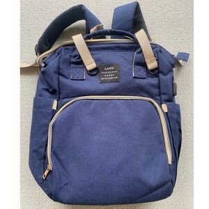 Land Backpack Unisex Large Navy Blue Traveling‎ Share Diaper Bag Canvas Multi